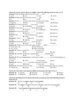 Đề thi thử môn anh vào lớp 10