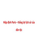 Hiệp định paris – thắng lợi lịch sử
