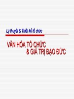 Bài Giảng Văn Hóa Tổ Chức & Giá Trị Đạo Đức