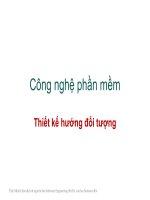 Công nghệ phần mềm Thiết kế hướng đối tượng