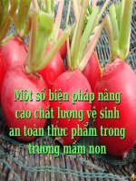 Một số biện pháp nâng cao chất lượng vệ sinh an toàn thực phẩm trong trường mầm non