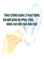 Tăng Cường Quản Lý Hoạt Động Đổi Mới Đồng Bộ PPDH, KTĐG, Nâng Cao Hiệu Quả Giáo Dục
