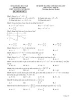 Đề thi học kì 1 môn Toán lớp 12 trường THPT Nguyễn Chí Thanh, TP Hồ Chí Minh năm học 2016  2017 