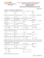 Đề thi học kì 1 môn Toán lớp 12 Sở GDĐT Bắc Giang năm học 2016  2017 