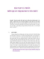 Tìm hiểu về vấn đề hành vi tổ chức để xây dựng văn hóa DN tại ngân hàng viettin bank