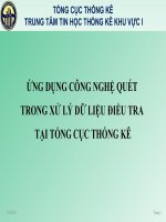 Ứng Dụng Công Nghệ Quét Trong Xử Lý Dữ Liệu Điều Tra Tại Tổng Cục Thống Kê