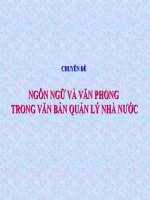 BÀI GIẢNG điện tử NHÀ nước và PHÁP LUẬT   CHUYÊN đề NGÔN NGỮ văn PHONG TRONG văn bản QUẢN lý NHÀ nước
