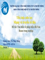 Tiểu luận Tìm hiểu về phép biến đổi Fan Beam trong matlap