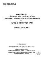 NGHIÊN CỨU CẢI THIỆN MÔI TRƯỜNG SỐNG CHO CÔNG NHÂN CÁC KHU CÔNG NGHIỆP TẠI NƯỚC CHXHCN VIỆT NAM