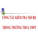 Công Tác Kiểm Tra Nội Bộ Trong Trường THCS, THPT