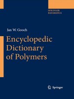 Ebook Encyclopedic dictionary of polymers Part 1