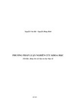 Phương pháp luận nghiên cứu khoa học (Tài liệu dùng cho các lớp cao học thạc sĩ) Phần 1