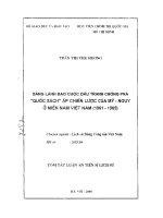 luận án tiến sĩ Đảng lãnh đạo cuộc đấu tranh chống phá quốc sách ấp chiến lược của mỹ ngụy ở miền nam Việt Nam