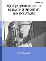 Một Số Quy Định Đối Với Sinh Viên Khi Tham Gia Đề Tài Nghiên Cứu Khoa Học Cấp Trường