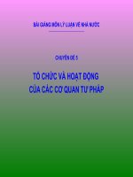 BÀI GIẢNG điện tử NHÀ nước và PHÁP LUẬT   tổ CHỨC và HOẠT ĐỘNG của các cơ QUAN tư PHÁP