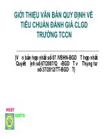 Giới Thiệu Văn Bản Quy Định Về Tiêu Chuẩn Đánh Giá CLGD Trường TCCN