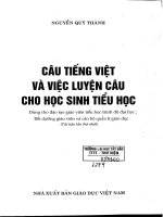 Câu trong tiếng việt và việc luyện câu cho học sinh tiểu học (tái bản lần thứ nhất) 