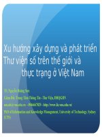 Xu hướng xây dựng và phát triển Thư viện số trên thế giới và  thực trạng ở Việt Nam