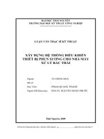 Xây dựng hệ thống điều khiển thiết bị phun sương cho nhà máy xử lý rác thải