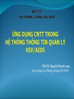 ỨNG DỤNG CNTT TRONG HỆ THỐNG THÔNG TIN QUẢN LÝ HIV/AIDS