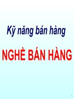 Kỹ năng bán hàng NGHỀ BÁN HÀNG