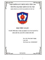 Đề tài: Điều kiện và hậu quả pháp lý của việc tuyên bố cá nhân mất tích, tuyên bố cá nhân là đã chết.