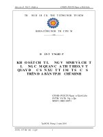 Khảo sát chất lượng vệ sinh và chất lượng cảm quan của heo quay, vịt quay được sản xuất tại một số cơ sở trên địa bàn thành phố Hồ Chí Minh