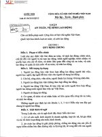 Luật an toàn vệ sinh lao động