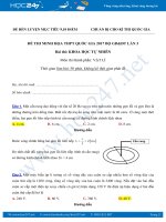 Kĩ xảo giải tối ưu đề minh hoạ lần 3 Bộ GDĐT môn vật lý