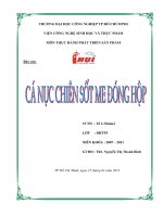 phát triển sản phẩm cá sốt me đóng hộp