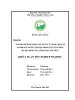 Đánh giá khả năng sản xuất của đàn lợn nái Landrace nuôi tại trại giống lợn Tân Thái huyện Đồng Hỷ tỉnh Thái Nguyên