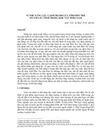 VỊ THẾ NĂNG LỰC CẠNH TRANH CỦA TỈNH BẾN TRE SO VỚI CÁC TỈNH TRONG KHU VỰC PHÍA NAM