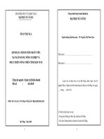 Đánh giá thành tích nhân viên tại ngân hàng nông nghiệp và phát triển nông thôn tỉnh Kon Tum