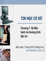 Bài Giảng Hệ Điều Hành Và Chương Trình Tiện Ích