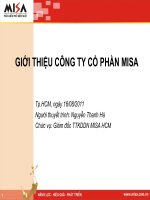 GIỚI THIỆU CÔNG TY CỔ PHẦN MISA