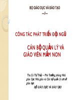 Công Tác Phát Triển Đội Ngũ Cán Bộ Quản Lý Và Giáo Viên Mầm Non
