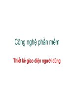 Công Nghệ Phần Mềm - Thiết Kế Giao Diện Người Dùng