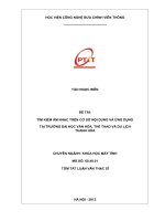 luận văn Thạc sĩ Tìm kiếm âm nhạc trên cơ sở nội dung và ứng dụng tại trường đại học văn hóa, thể thao và du lịch thanh hóa