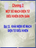 Bài Giảng Một Số Mạch Điện Tử Điều Khiển Đơn Giản