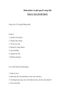 Báo cáo đàm phán giải quyết xung đột 4 11 2015  nhóm 4