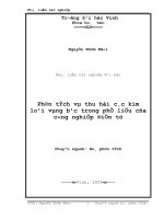 Khóa luận tốt nghiệp Đại học Phân tích và thu hồi các kim loại vàng bạc trong phế liệu của công nghiệp điện tử (1) - Copy