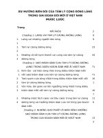 LUẬN án TIẾN sĩ    XU HƯỚNG BIẾN đổi  tâm lý của CỘNG ĐỒNG LÀNG TRONG GIAI đoạn đổi mới ở VIỆT NAM
