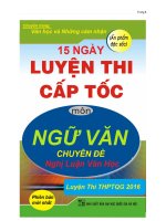 LUYỆN THI CẤP TỐC MÔN NGỮ VĂN
