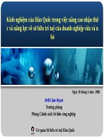 Kinh nghiệm của Hàn Quốc trong việc nâng cao nhận thức và năng lực về sở hữu trí tuệ của doanh nghiệp vừa và nhỏ