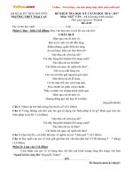 Đề thi học kì 1 môn Ngữ văn lớp 12 trường THPT Trại Cau, Thái Nguyên năm học 2016  2017 