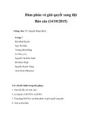 Đàm phán và giải quyết xung đột