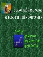 Báo Cáo Quang Phổ Hồng Ngoại, Sử Dụng Phép Biến Đổi FOURIER