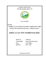 Nghiên cứu đặc điểm tái sinh tự nhiên rừng trên núi đá vôi tại huyện Quản Bạ tỉnh Hà Giang