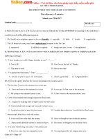 Đề thi học kỳ 1 môn tiếng Anh lớp 12 trường THPT Đa Phúc, Hà Nội năm học 2016  2017 có đáp án 