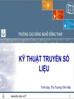 Bài giảng KỸ THUẬT TRUYỀN SỐ LIỆU